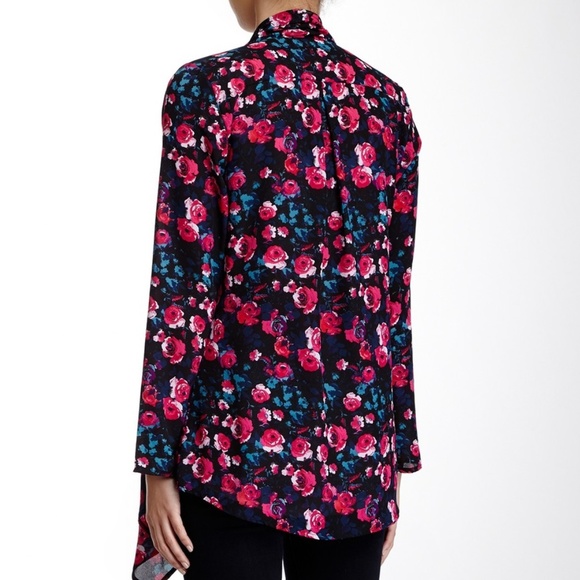 Lily White Floral Printed Blouse Jacket - Picture 2 of 2